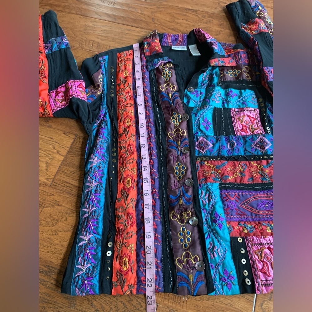 Chico’s 90’s Embroidery Patchwork Jacket‎ - image 10